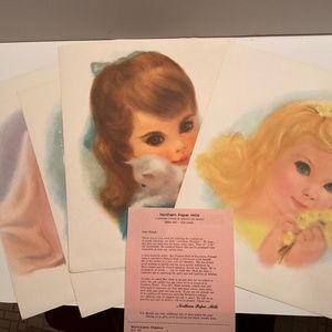 Vintage Set of four “American Beauties” prints by Northern Paper Mills